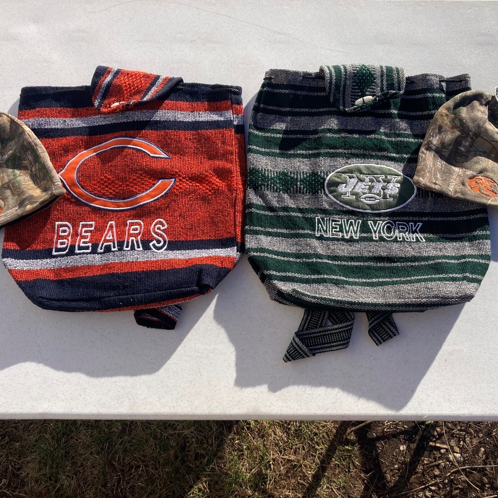 New Large Sports Logo Back/Purse+New Bass Pro Beanie Teen-Adult Fit•San Francisc